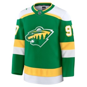 Minnesota Wild Fanatics Premium Kirill Kaprizov 2024-25 Alternate Grün Trikot - Herren